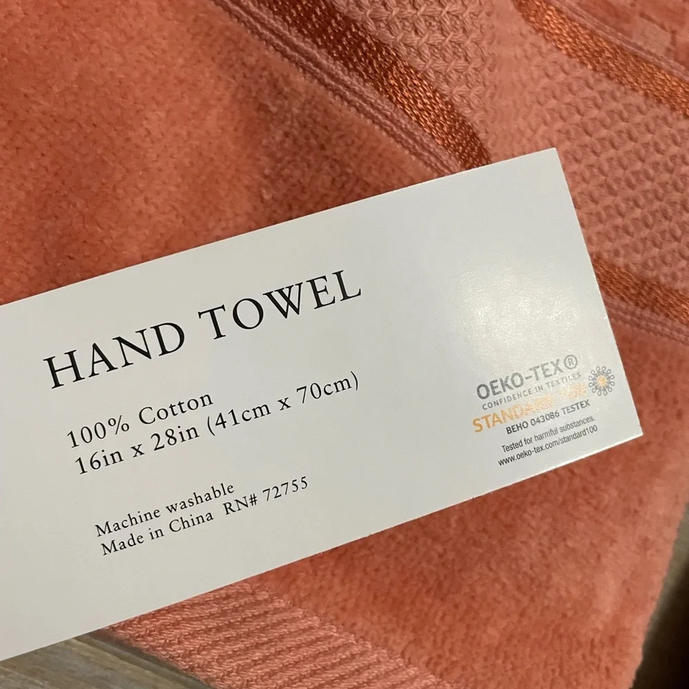 Coral hand towels & wash cloth set